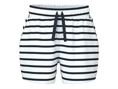 Hvide shorts med mørkeblå striber og bindebånd fra Name It 13215235 bright white